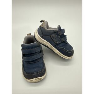 Stride Rite Keaton Toddler Boys 3M Blue Gray Wide Sneakers